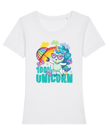 Unicorn 100% Curcubeu si umbrela White