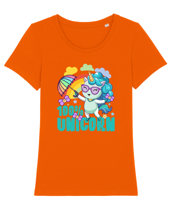 Unicorn 100% Curcubeu si umbrela Bright Orange
