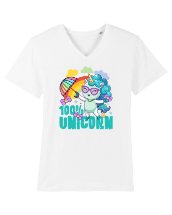 Unicorn 100% Curcubeu si umbrela White
