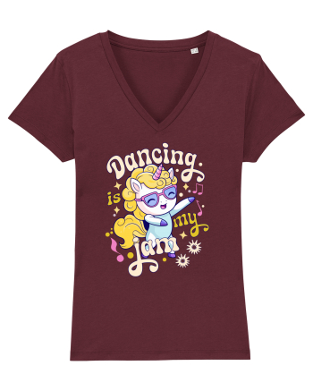 Unicorn danseaza - Dancing is my jam Burgundy