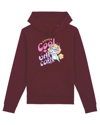 Unicorn Super Cool Pastel Colors Burgundy