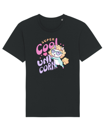 Unicorn Super Cool Pastel Colors Black