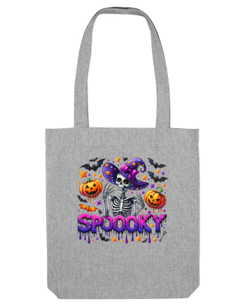 Spooky Skeleton Witch Heather Grey