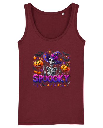 Spooky Skeleton Witch Burgundy