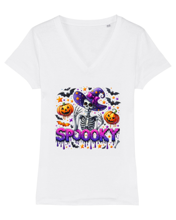 Spooky Skeleton Witch White