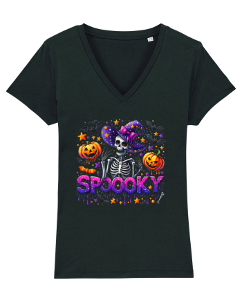 Spooky Skeleton Witch Black