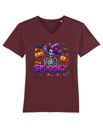 Spooky Skeleton Witch Burgundy