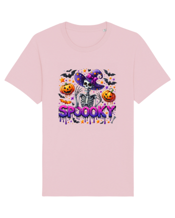 Spooky Skeleton Witch Cotton Pink