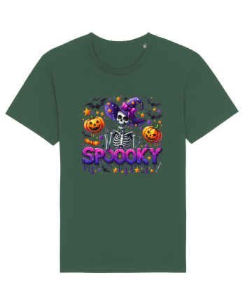 Spooky Skeleton Witch Bottle Green