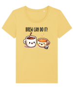 Brew can do it 2 - pentru iubitorii de cafea Tricou mânecă scurtă guler larg fitted Damă Expresser