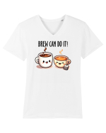 Brew can do it 2 - pentru iubitorii de cafea Tricou mânecă scurtă guler V Bărbat Presenter