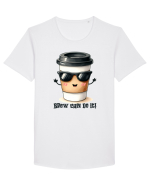 Brew can do it! - pentru iubitorii de cafea Tricou mânecă scurtă guler larg Bărbat Skater