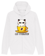 Cat-ffeinated - pentru iubitorii de cafea Hanorac cu fermoar Unisex Connector