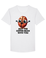 May the coffee bean with you - pentru iubitorii de cafea Tricou mânecă scurtă guler larg Bărbat Skater