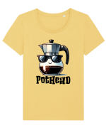 Pothead - pentru iubitorii de cafea Tricou mânecă scurtă guler larg fitted Damă Expresser