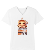 Words cannot espresso - pentru iubitorii de cafea Tricou mânecă scurtă guler V Bărbat Presenter
