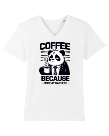 Coffee - because monday happens - pentru dependenții de cafea White