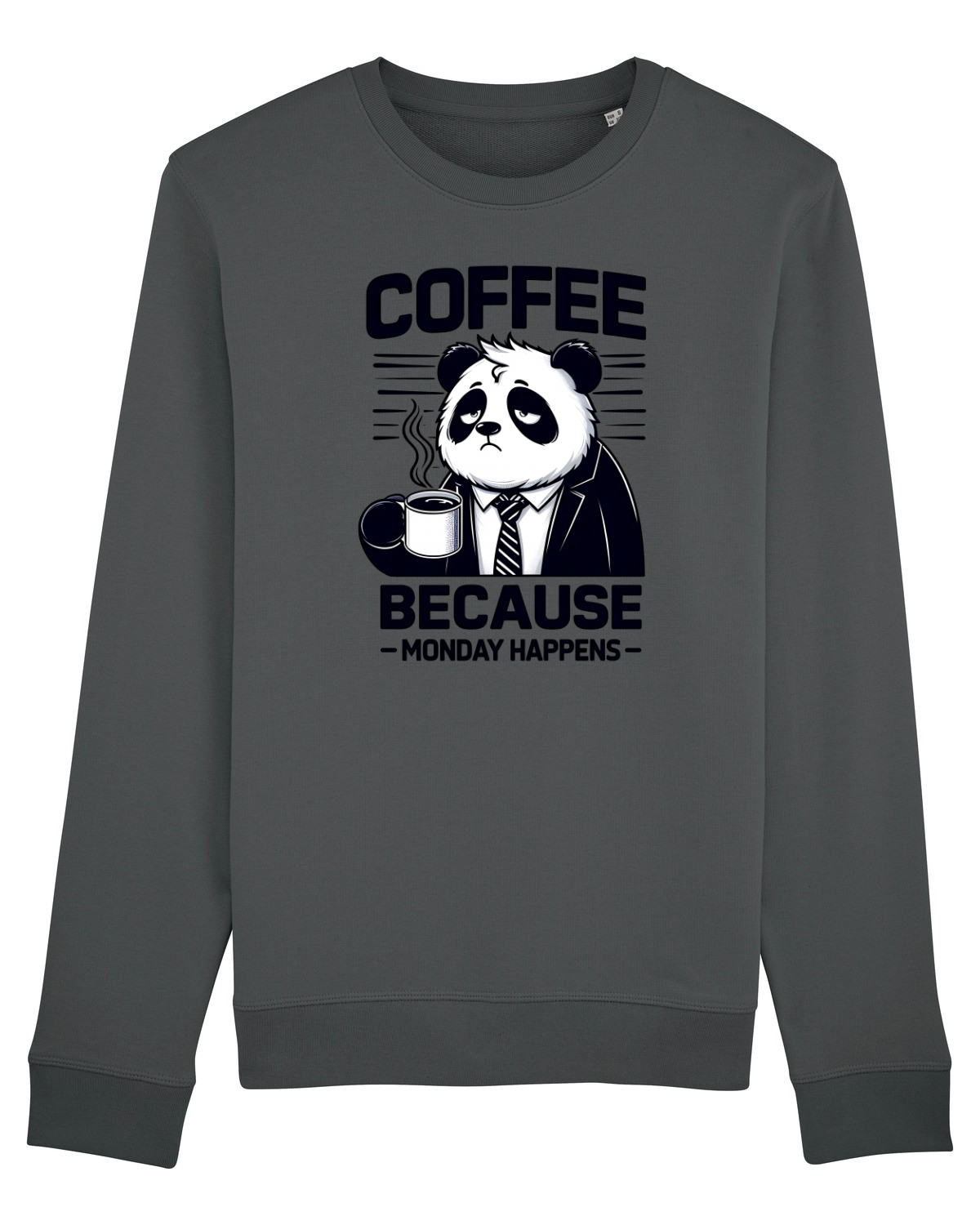 Bluză mânecă lungă Unisex Rise Anthracite