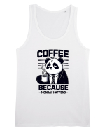 Coffee - because monday happens - pentru dependenții de cafea Maiou Bărbat Runs