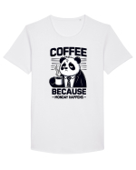 Coffee - because monday happens - pentru dependenții de cafea Tricou mânecă scurtă guler larg Bărbat Skater