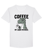 Coffee - my liquid patience - pentru dependenții de cafea Tricou mânecă scurtă guler larg Bărbat Skater