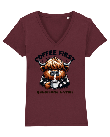 Coffee first questions later - pentru dependenții de cafea Burgundy