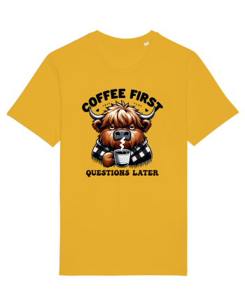 Coffee first questions later - pentru dependenții de cafea Spectra Yellow