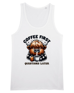 Coffee first questions later - pentru dependenții de cafea Maiou Bărbat Runs