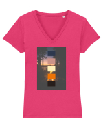 Campfire Tricou mânecă scurtă guler V Damă Evoker