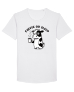 Coffee or sleep - pentru dependenții de cafea Tricou mânecă scurtă guler larg Bărbat Skater