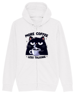 More coffee less talking - pentru dependenții de cafea Hanorac cu fermoar Unisex Connector