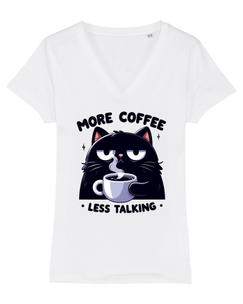 More coffee less talking - pentru dependenții de cafea White