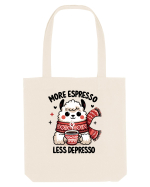 More espresso less depresso - pentru dependenții de cafea Sacoșă textilă