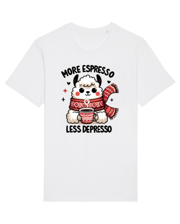 More espresso less depresso - pentru dependenții de cafea White