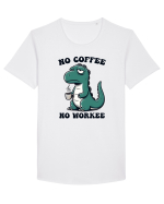 No coffee no workee - pentru dependenții de cafea Tricou mânecă scurtă guler larg Bărbat Skater