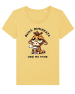 Bună dimineața, deși nu pare Tricou mânecă scurtă guler larg fitted Damă Expresser