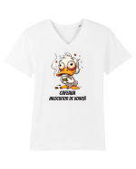 Cafeaua – înlocuitor de voință Tricou mânecă scurtă guler V Bărbat Presenter