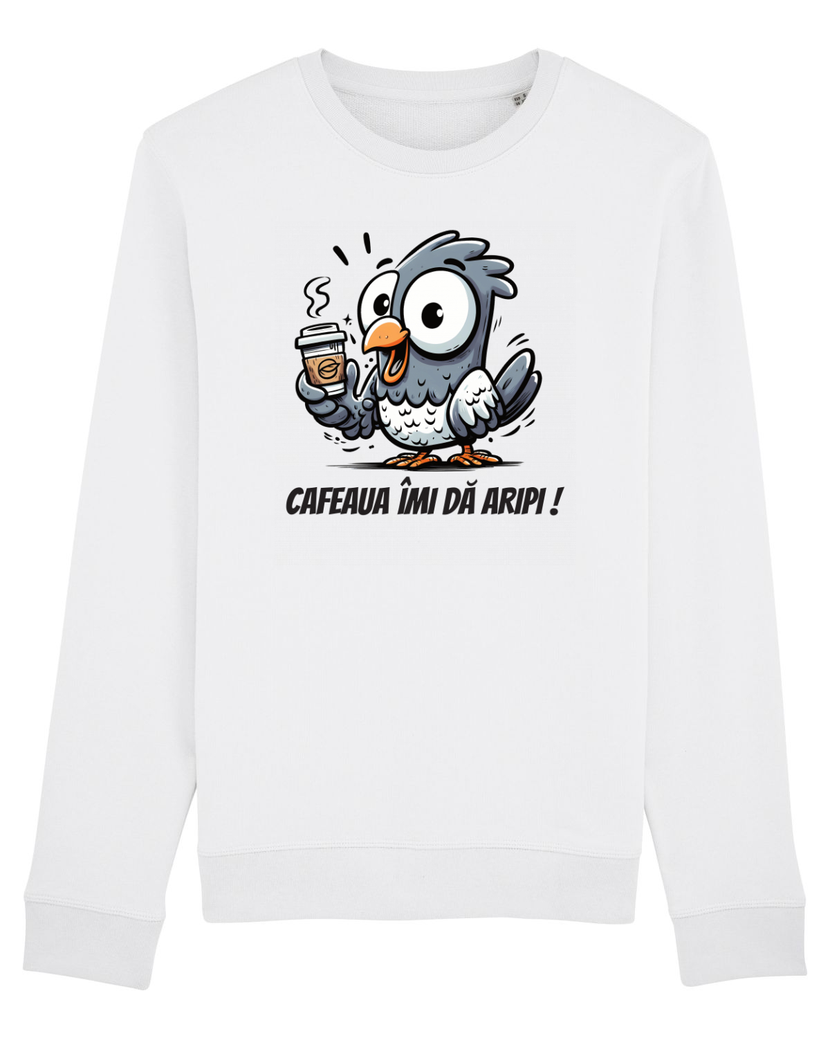 Bluză mânecă lungă Unisex Rise White