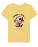 Cofeinizează-te și vei da cel mai bun lapte Tricou mânecă scurtă guler larg fitted Damă Expresser