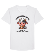 Cofeinizează-te și vei da cel mai bun lapte Tricou mânecă scurtă guler larg Bărbat Skater
