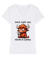 Dacă arăt așa, fă-mi o cafea Tricou mânecă scurtă guler V Damă Evoker