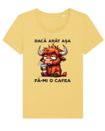 Dacă arăt așa, fă-mi o cafea Tricou mânecă scurtă guler larg fitted Damă Expresser