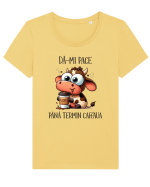 Dă-mi pace până termin cafeaua Tricou mânecă scurtă guler larg fitted Damă Expresser