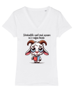 Diminețile sunt mai ușoare cu o cafea bună Tricou mânecă scurtă guler V Damă Evoker