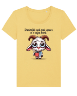 Diminețile sunt mai ușoare cu o cafea bună Tricou mânecă scurtă guler larg fitted Damă Expresser