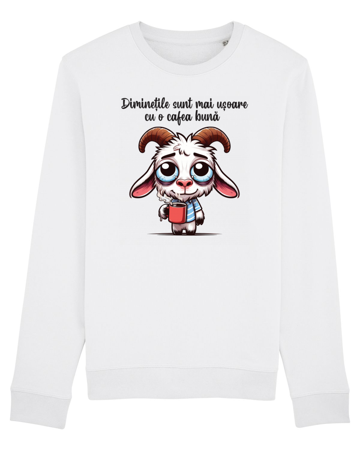 Bluză mânecă lungă Unisex Rise White