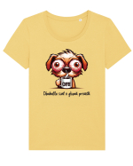 Diminețile sunt o glumă proastă Tricou mânecă scurtă guler larg fitted Damă Expresser