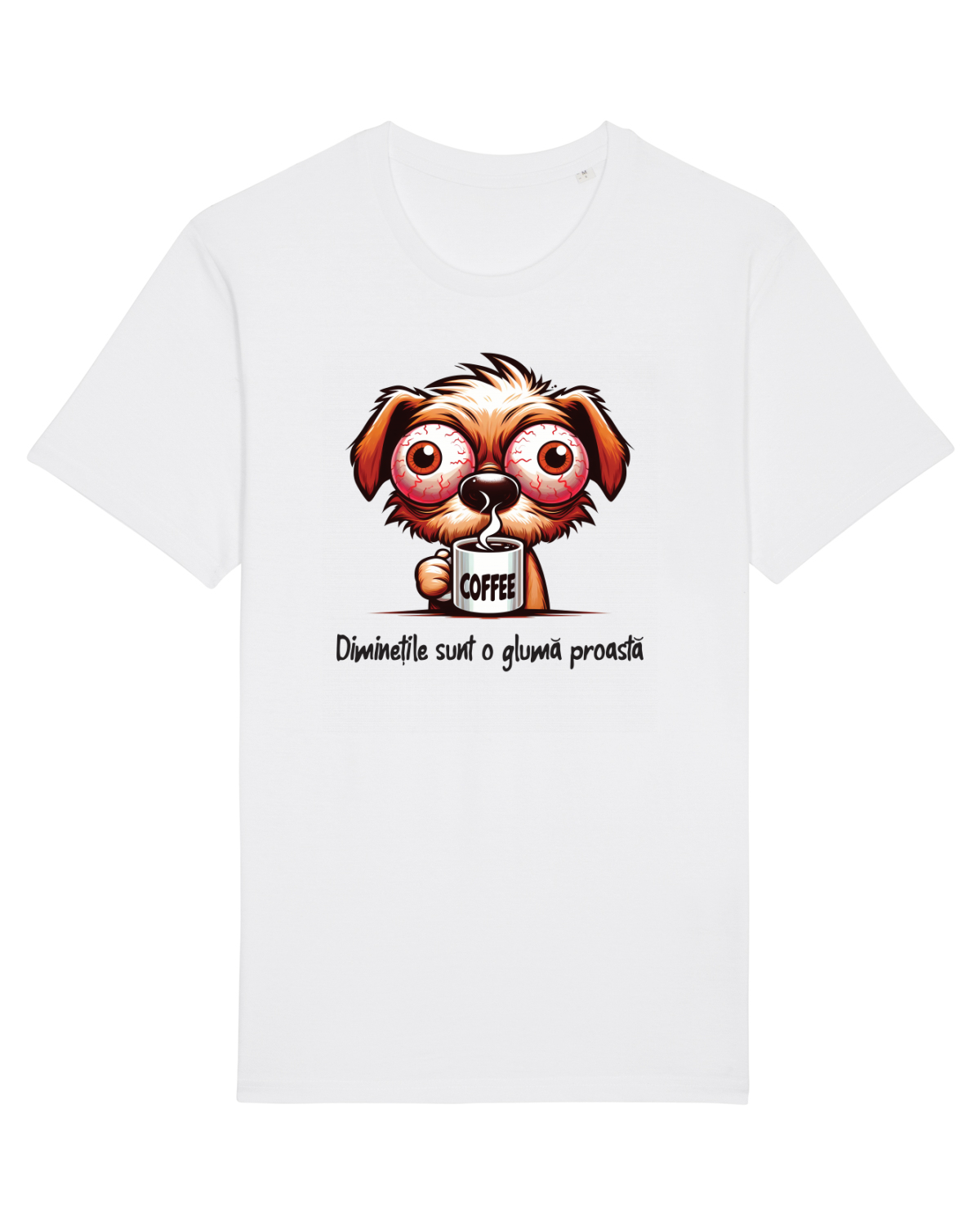 Tricou mânecă scurtă Unisex Rocker White