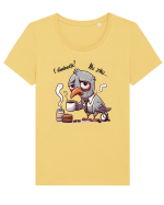 E dimineață, nu zău Tricou mânecă scurtă guler larg fitted Damă Expresser