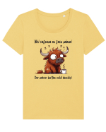 Nici cafeaua nu face minuni Tricou mânecă scurtă guler larg fitted Damă Expresser